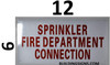 SIGN Sprinkler FIRE Department Connection