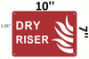 DRY RISER SIGN for Building