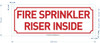 FIRE SPRINKLER Sign White