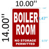 SIGN Boiler Room  (Aluminium Reflective s, RED)