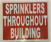 SPRINKLERS THROUGHOUT BUILDING