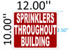 SIGN SPRINKLERS THROUGHOUT BUILDING