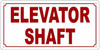 Elevator Shaft Sign (White,Reflective, Aluminium )
