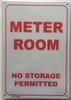 Compliance sign METER ROOM NO STORAGE PERMITTED