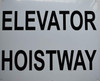 Elevator Hoistway SIGNAGE (White Background,Aluminium, )