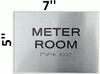 SILVER Meter Room  Braille sign -Tactile Signs  The sensation line