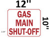 GAS MAIN SHUT-OFF SIGN for Building