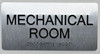 Mechanical Room Sign -Tactile Touch Braille Sign - The Sensation line -Tactile Signs Ada sign