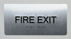 FIRE EXIT Sign -Tactile Touch   Braille sign - The Sensation line -Tactile Signs  Braille sign