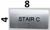 Stair C Sign -Tactile Touch   Braille sign - The Sensation line -Tactile Signs