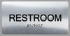 Restroom Sign  -Tactile Touch   Braille sign - The Sensation line -Tactile Signs   Braille sign