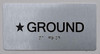 Star Ground Floor Number Sign -Tactile Touch   Braille sign - The Sensation line -Tactile Signs   Braille sign