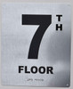 7TH Floor Sign -Tactile Signs Tactile Signs  Floor Number Sign -Tactile Signs Tactile Signs  Tactile Touch   Braille sign - The Sensation line  Braille sign