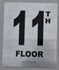 11TH Floor Sign -Tactile Signs Tactile Signs  Floor Number Sign -Tactile Signs Tactile Signs  Tactile Touch Braille Sign - The Sensation line Ada sign