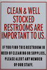 Toilet - Clean and Well Stocked Restrooms are Important to us