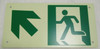 RUNNING MAN UP LEFT ARROW Sign - (Photoluminescent ,High Intensity