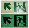 RUNNING MAN UP LEFT ARROW Signage - (Photoluminescent ,High Intensity