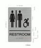 SILVER UNISEX ACCESSIBLE RESTROOM  Braille sign -Tactile Signs The sensation line