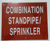 Combination Standpipe/Sprinkler Sign -