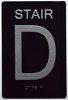 Stair D SIGNAGE -Stair Number SIGNAGE Black