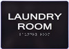 Laundry Room Sign  The Sensation line -Tactile Signs   Braille sign