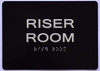 Riser Room Sign -Tactile Signs  The Sensation line  Braille sign