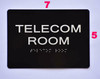 SIGN Telecom Room  -Black