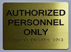 Authorized Personnel ONLY Sign -Tactile Signs  The Sensation line  Braille sign