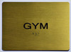 Gym Sign -Tactile Signs   The Sensation line Ada sign