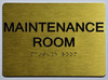 Maintenance Room Sign -Tactile Signs Tactile Signs   The Sensation line Ada sign