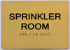 Sprinkler Room Sign -Tactile Signs Tactile Signs   The Sensation line Ada sign