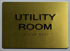 Utility Room Sign - Gold