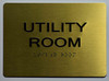 Utility Room SIGNAGE - Gold