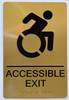 ACCESSIBLE EXIT Sign -Tactile Signs  The Sensation line  Braille sign
