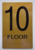 Floor 10 Sign -Tactile Signs Tactile Signs  10th Floor Sign -Tactile Signs Tactile Signs   The Sensation line Ada sign