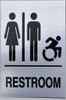 UNISEX ACCESSIBLE RESTROOM SIGN Tactile Signs