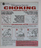 Emergency Care for Choking Poster State of Illinois SIGNAGE