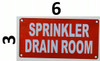 Sprinkler Drain Room Sign