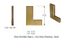 Apartment Number Sign Letter L Gold