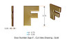 F Gold APARTMENT NUMBER Signage
