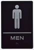 Braille sign MEN RESTROOM Sign Tactile Signs