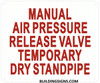 Manual AIR Release Valve for Temporary Standpipe Sign