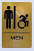 MEN ACCESSIBLE RESTROOM SIGN  Tactile Signs Ada sign