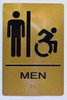 MEN ACCESSIBLE RESTROOM SIGN  Tactile Signs