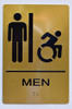 ADA SIGN MEN ACCESSIBLE RESTROOM SIGN  Tactile Signs