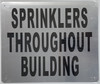 Sprinkler Throughout Building SignSilver,,