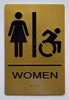 WOMEN ACCESSIBLE RESTROOM Sign -Tactile Signs