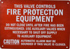 This Valve Controls FIRE Protection Equipment