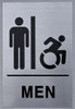 MEN ACCESSIBLE RESTROOM SIGN Tactile Signs    Braille sign