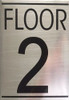 FLOOR NUMBER 2 SIGN